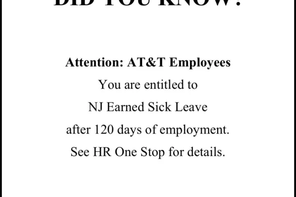 Did You Know? At&t Earned Sick Leave