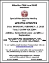 Special meeting