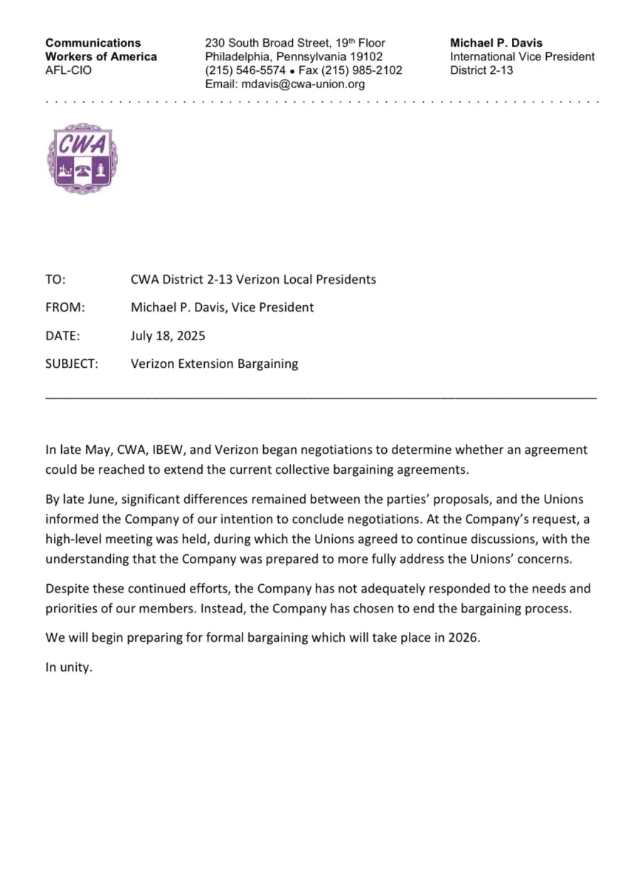 Bargaining news 20255