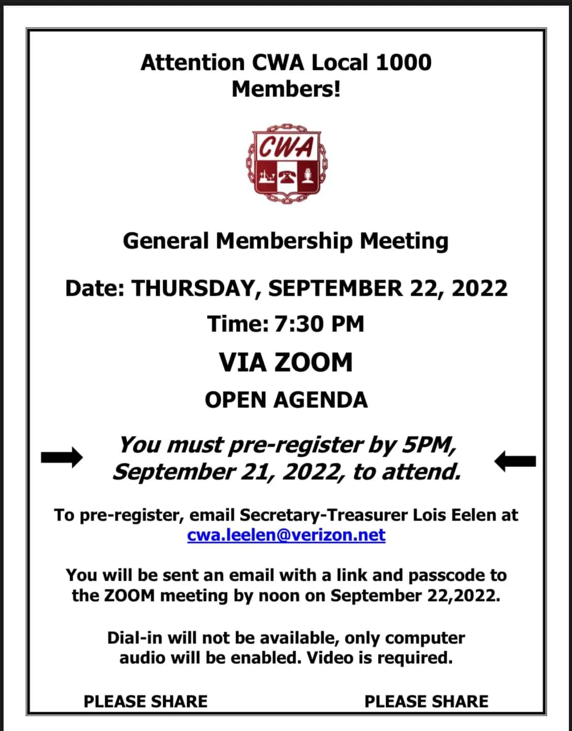 Membership meeting