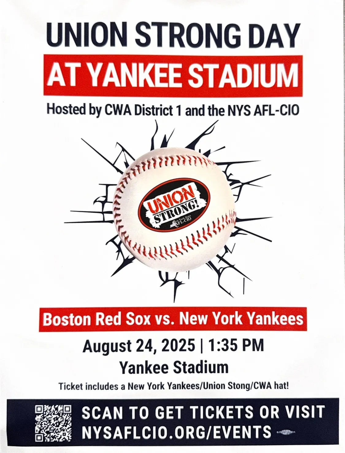 flyer for union day at yankee stadium 